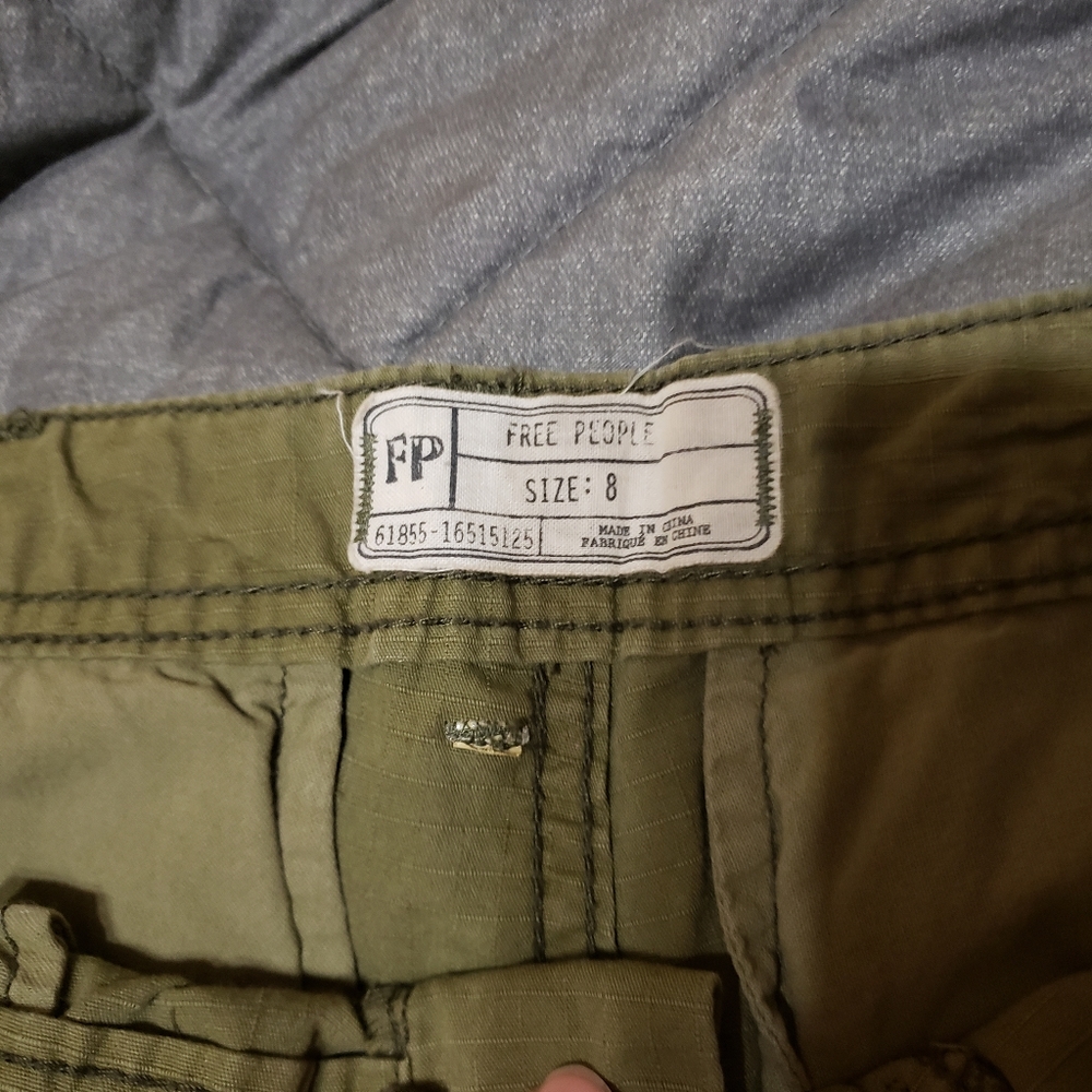 Free People cargo pants in OD green.